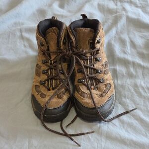 Kids Brown Outdoor Lace-Up Boots